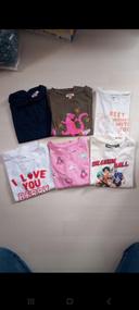 Lot 6 tee shirt fille DPAM/kiabi 8 ans