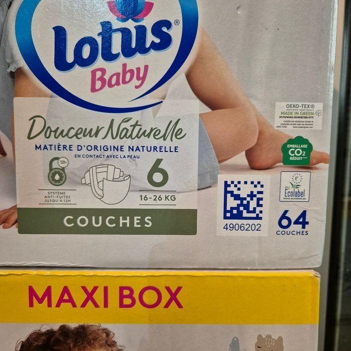 Lot 2 cartons Lotus Baby Taille 6 : 128 Couches - photo numéro 3