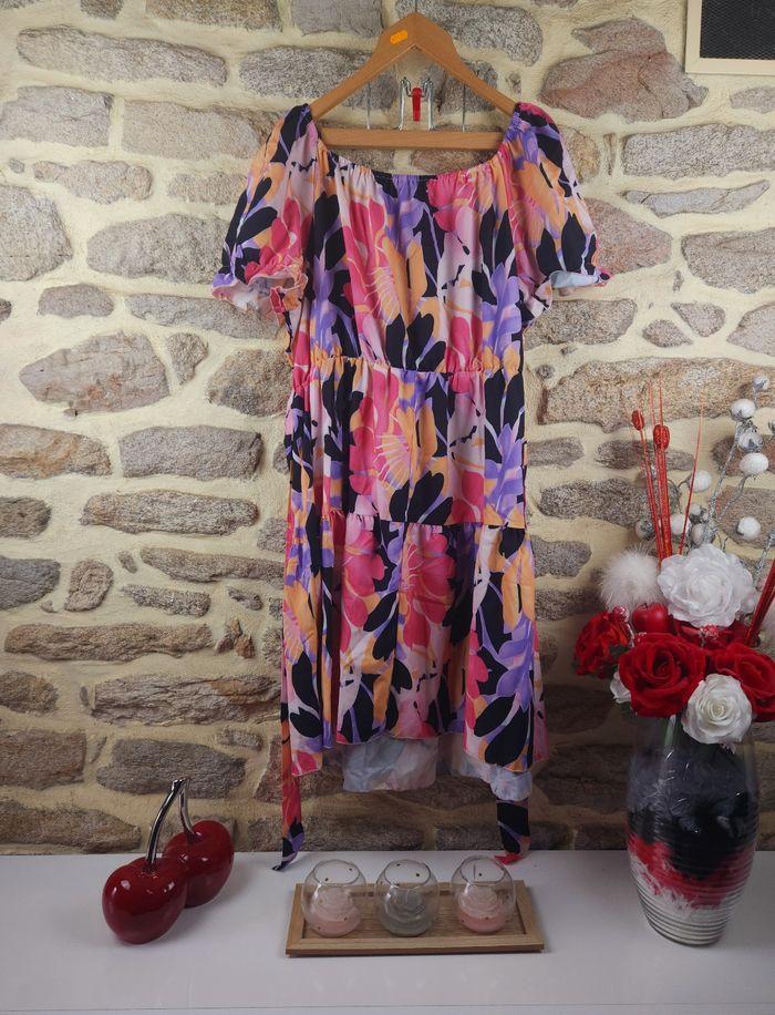 Robe manches bouffantes multicolore Femme taille 54 marque Missguided 🍬 - photo numéro 3