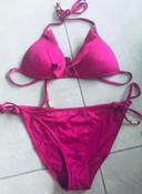 Magnifique maillot de bain fushia à volants Pimkie neuf