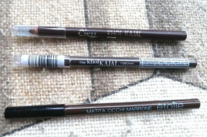 lot 3 crayons Khol eyeliner marron  Cien neuf - photo numéro 1