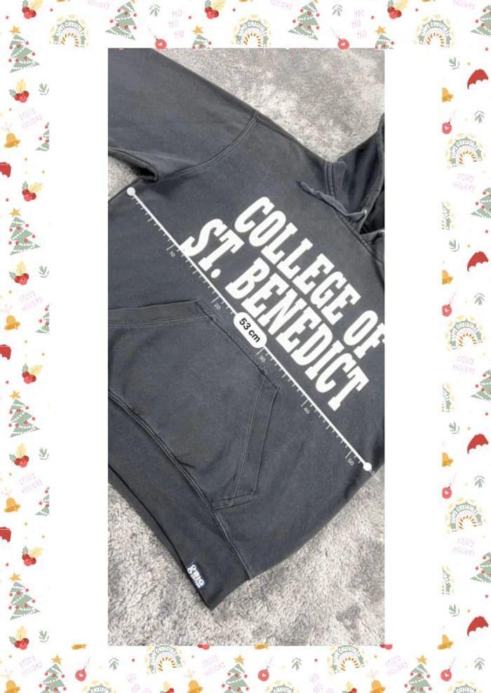 👕 Sweat à capuche Veste University Rare Vintage y2k 90s 2000s College Of St Benedict Noir Taille S 👕 - photo numéro 4