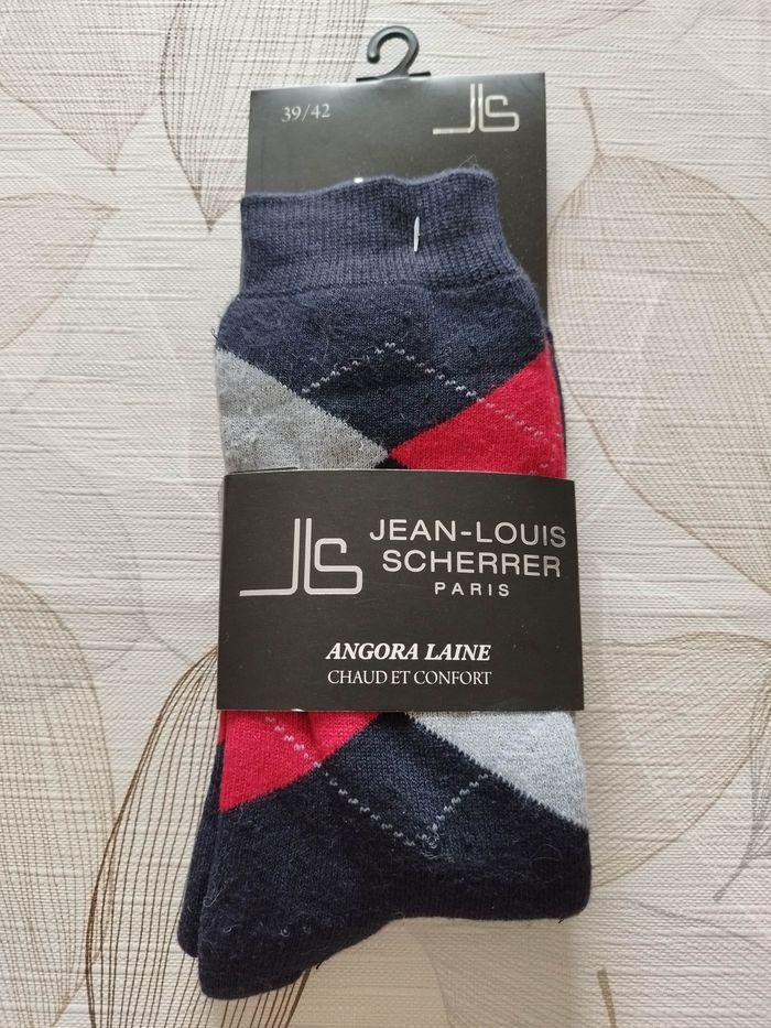 Chaussettes homme Jean louis Scherrer bleu marine a losanges pointure 39/42 👍 - photo numéro 3