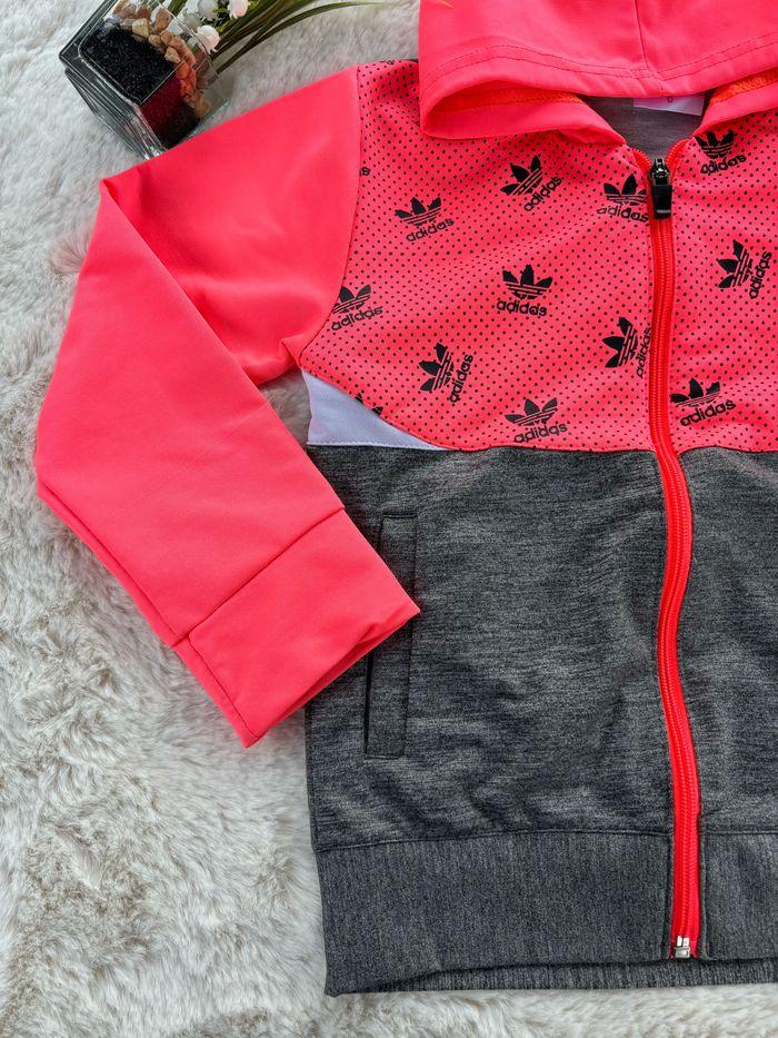 Veste-gilet Adidas rose et gris fille 6ans - photo numéro 3