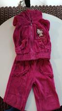 Ensemble fille velours Hello Kitty 2 ans