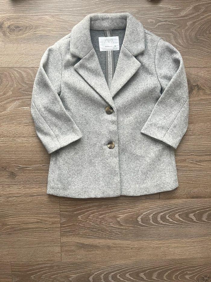 Manteau Zara gris taille 18/24 mois - photo numéro 1