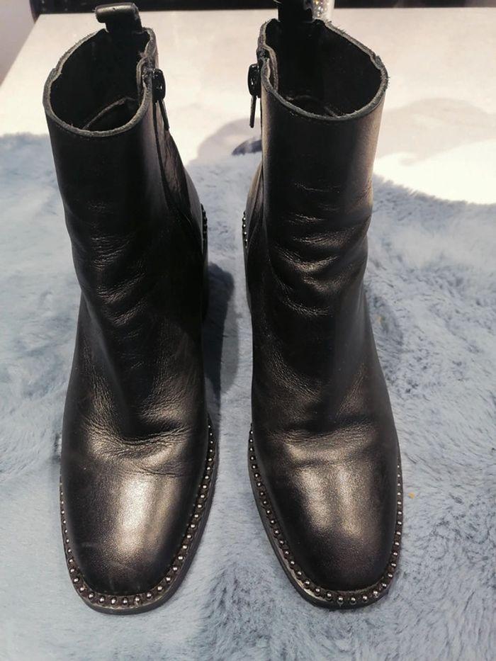 Botte en cuir noir taille 37 - photo numéro 1