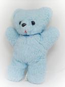 Nounours ours Teddy Bear ourson bleu blue ciel clair vintage petit small minouche tire langue