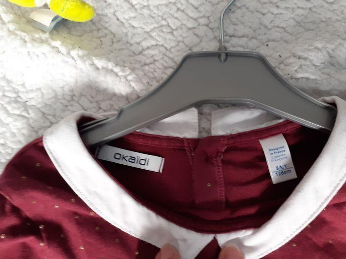 Blouse bordeaux avec points dorés 8 ans Okaïdi - photo numéro 2