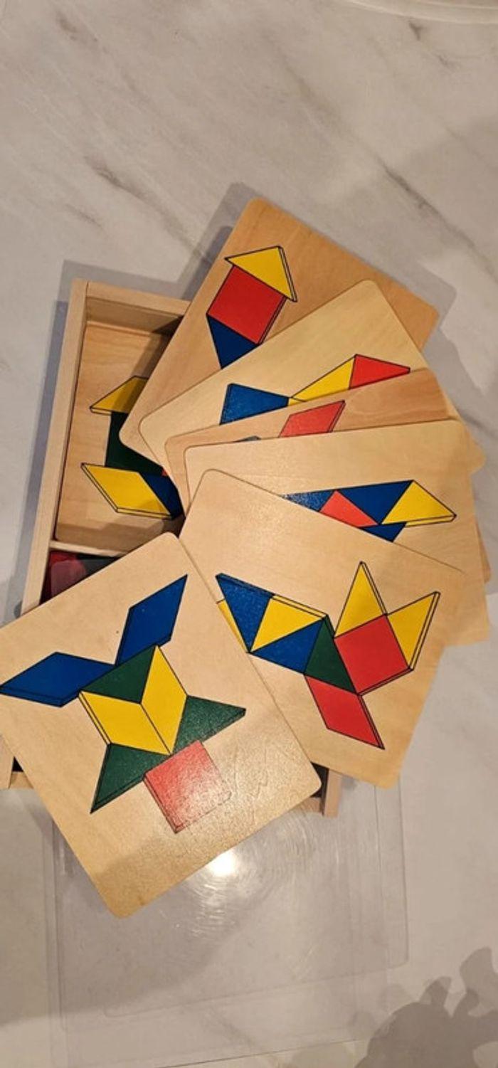 Jeu de Tangram en bois puzzle - photo numéro 3