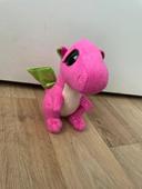 Peluche dragon rose