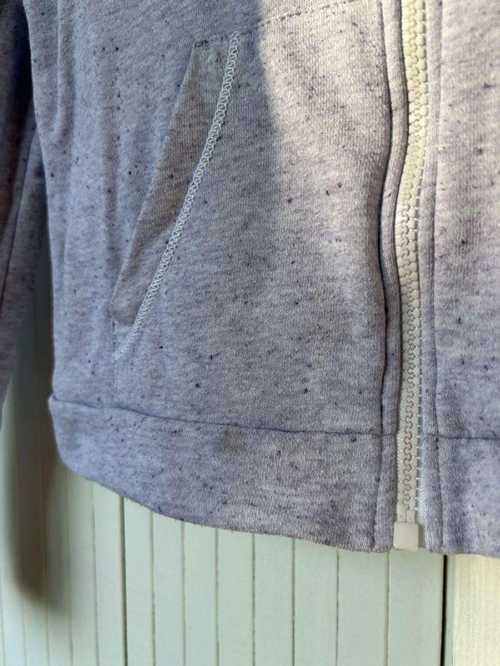 Veste à capuche zippée chinée lilas - photo numéro 6