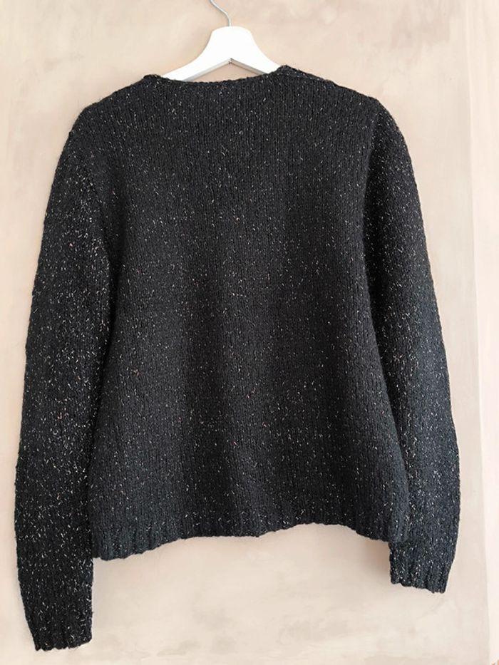 🤎 Pull laine chaud toux doux noir moucheté 38/40 🤎 - photo numéro 12