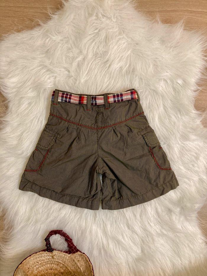 short jupe culotte rayés avec ceinture en tissu fille 4ans <•sergent major> - photo numéro 8