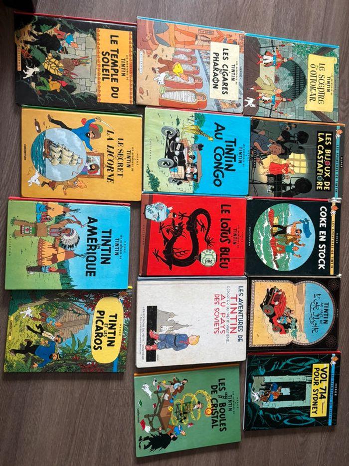 Lot de 14 livres Tintin dont 12 cotés - photo numéro 1