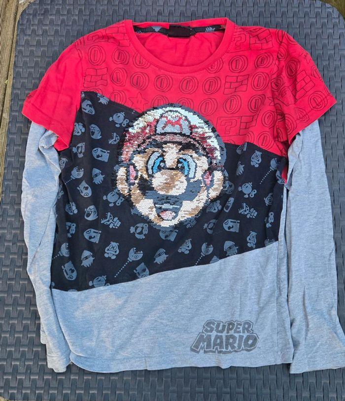 Polo desigual taille 13-14 ans modele super mario - photo numéro 1