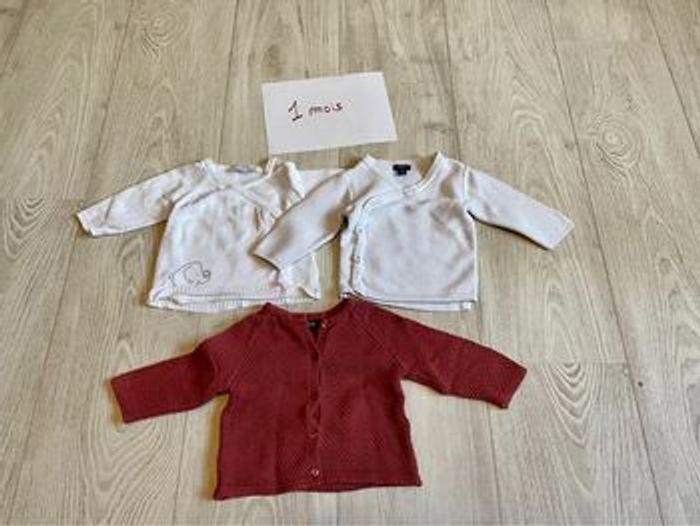 Lot gilets 1 mois - photo numéro 1