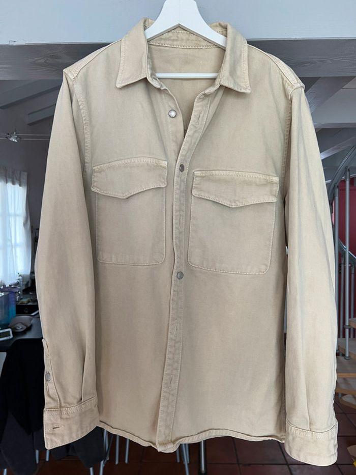 Veste Surchemise Zara Vintage Beige Denim - Taille S | Bon État (BE) - photo numéro 1