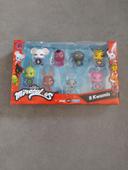 Miraculous 8 kwamis figurines paillette