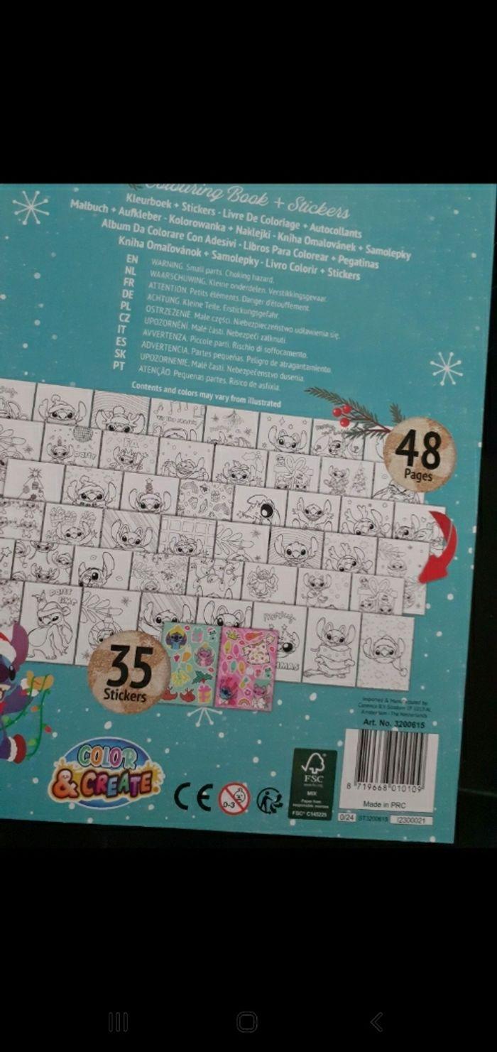 Livre de coloriage stitch et stickers - photo numéro 4