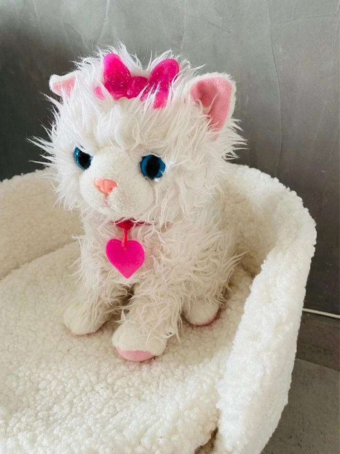 Peluche chat blanc - photo numéro 2