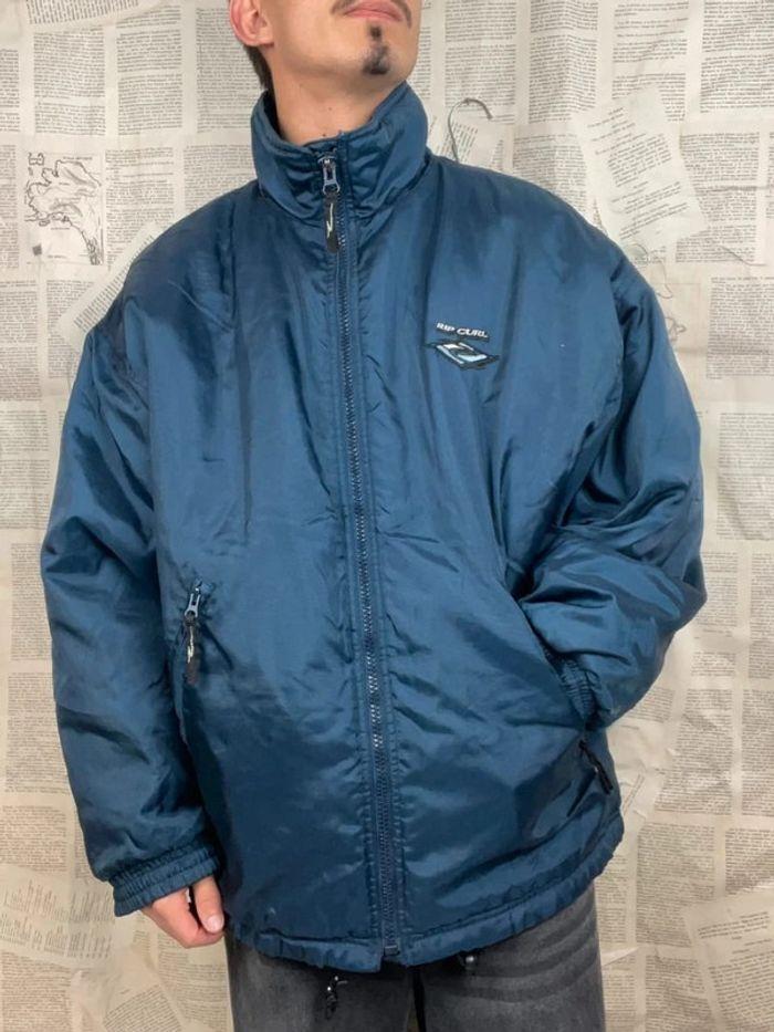 Veste Harrington ripcurl vintage brodé y2k bleu - photo numéro 4