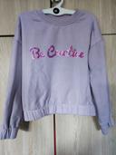 Pull lila inscription strass 8 ans