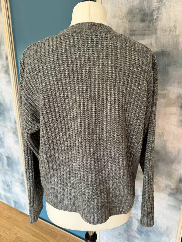 Pull Bershka gris en maille Taille S - photo numéro 4