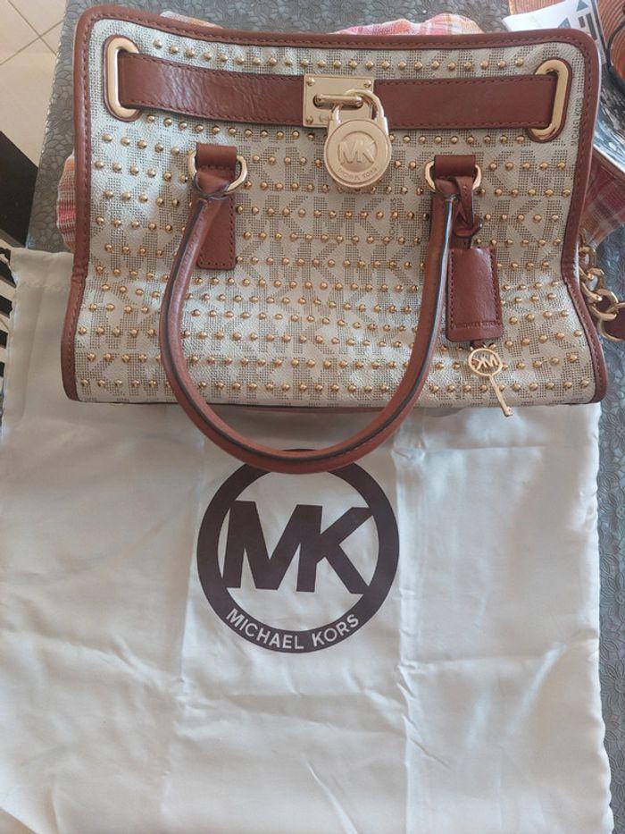 Sac à main beige doré michael kors - photo numéro 11