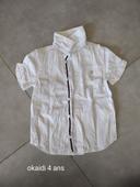 Chemise manches courtes Okaïdi 4 ans