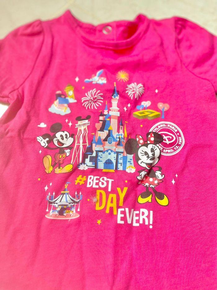 Disney t shirt officiel bébé fille parfait état - photo numéro 3