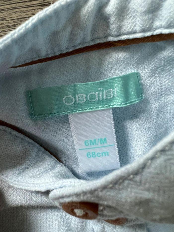 Chemise bleu obaibi t6 mois - photo numéro 3