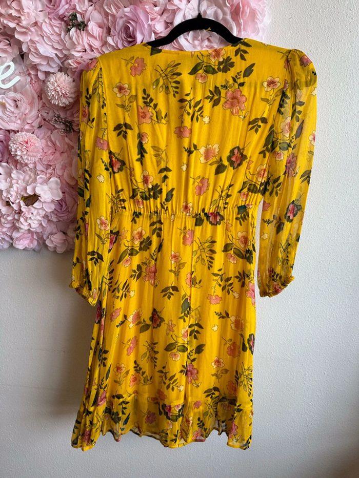 Magnifique robe jaune à motifs floraux en viscose taille 36 - The Kooples - photo numéro 6