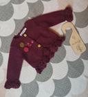 Gilet violet pomme framboise