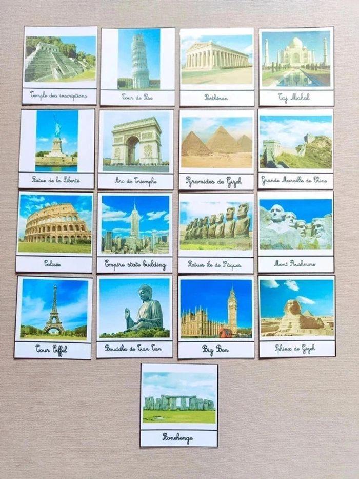 Cartes de nomenclature des 17 grands monuments du monde Montessori - photo numéro 5