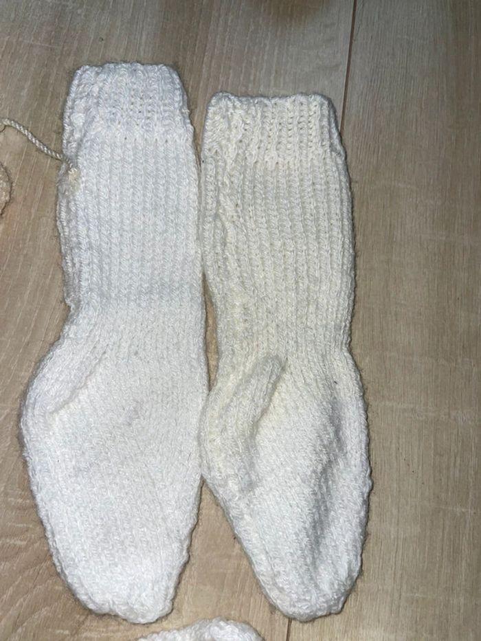 Lot de 4 paires de chaussons en laine naissance et 3 mois - photo numéro 6