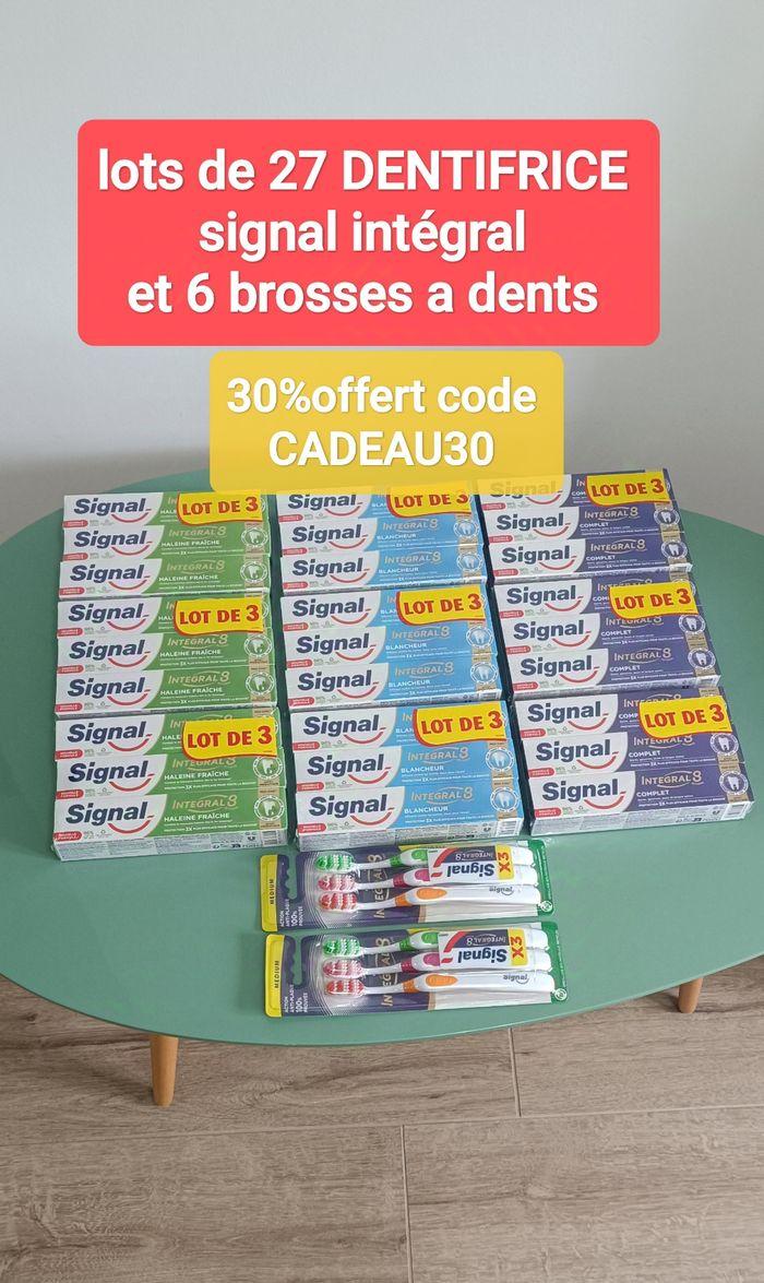 30% offerts/lots de 27 DENTIFRICES signal intégral et 6 brosses a dents 💕 ENVOI rapide - photo numéro 5