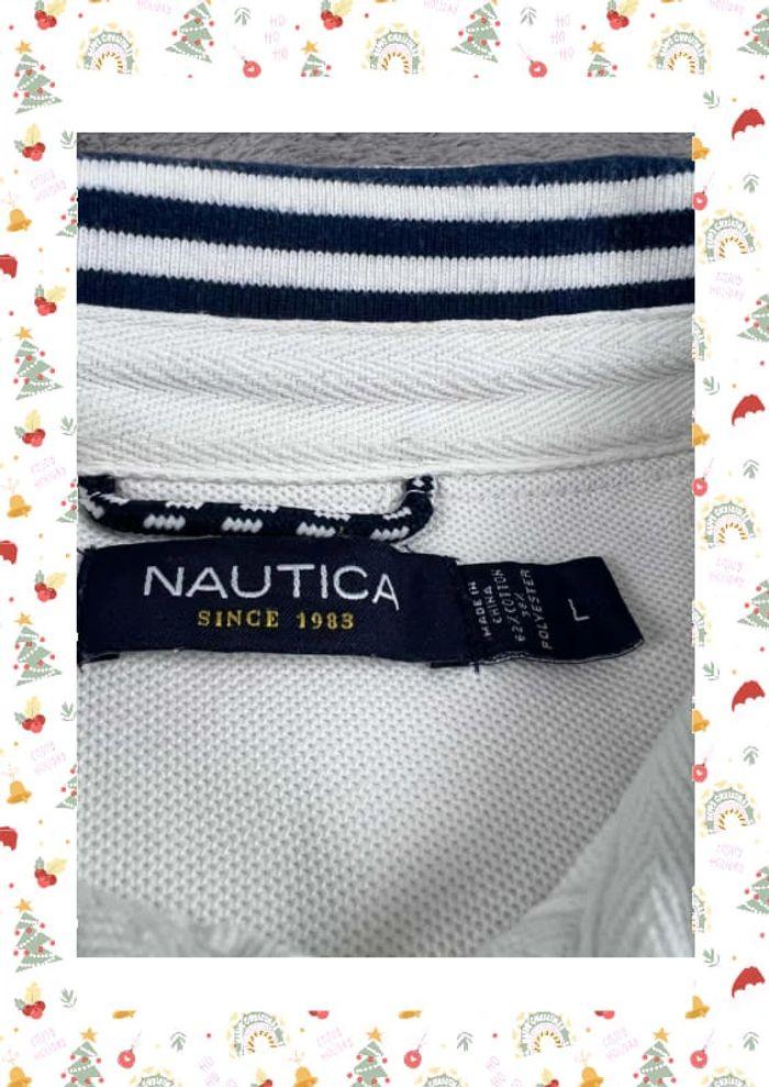 👕 Polo Nautica Logo Brodé Blanc Taille L 👕 - photo numéro 6