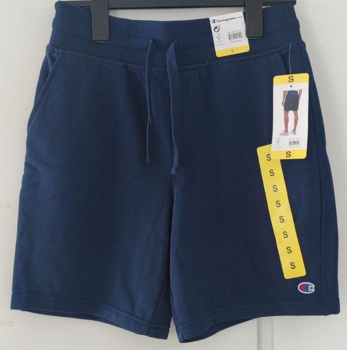 Short pour homme marque Champion taille S couleur bleu - photo numéro 3