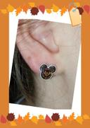 Paire de boucles d'oreilles 
Ears stitch 
Thème Dia de Los muertos
Disney
Halloween 
Mickey