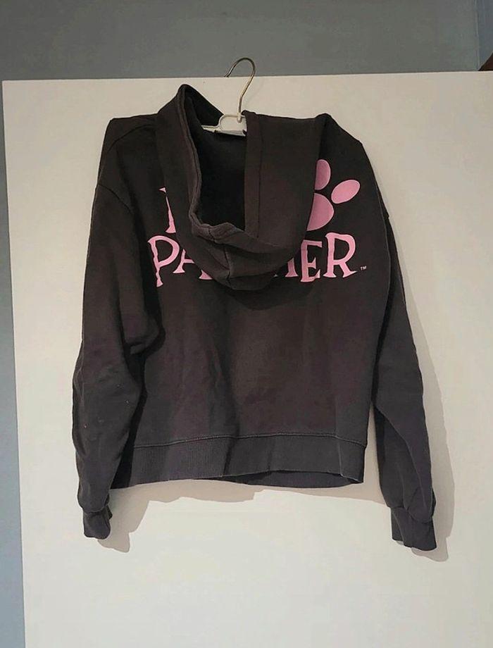 Sweat à capuche panthère rose ZARA 11-12 ans - photo numéro 2