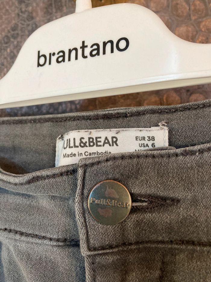 Jeans skinny gris Pull&Bear taille haute - photo numéro 3