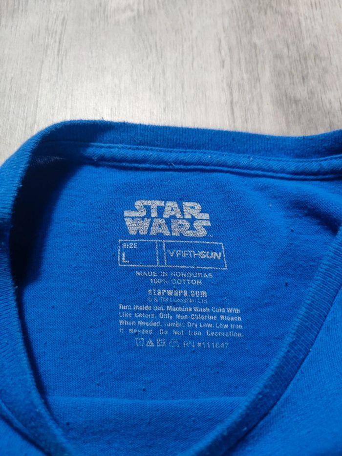 T-shirt Mandalorian Licence Star Wars Lucas Film Vintage Bleu Taille L Homme - photo numéro 3