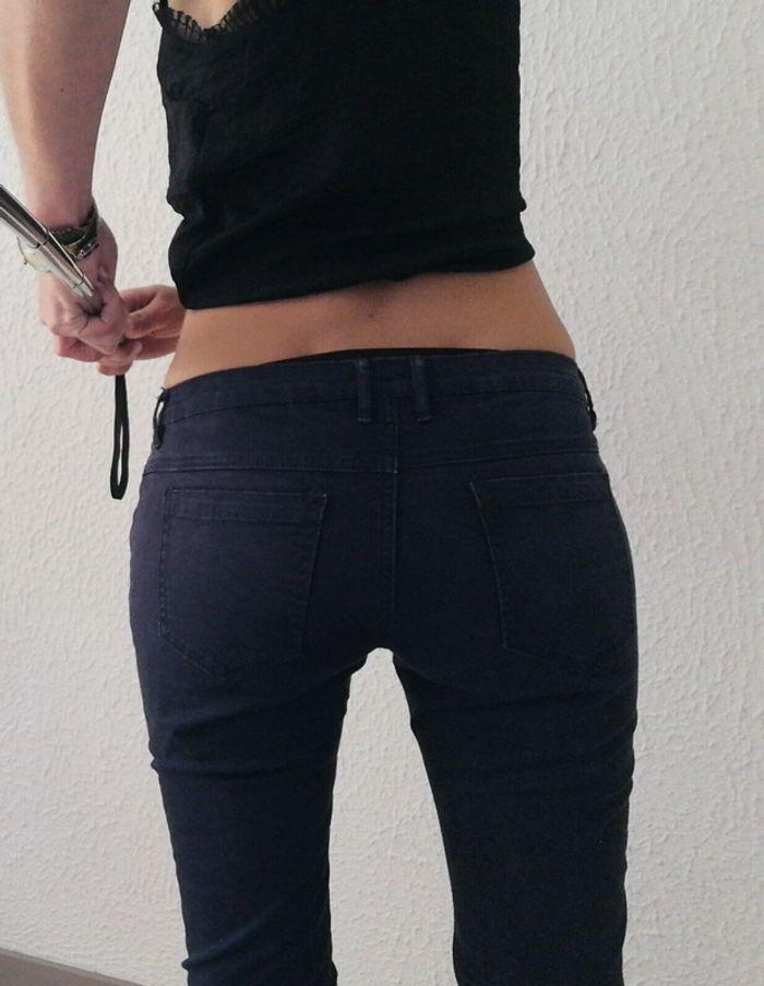 Pantalon Chino slim, bleu marine, Tissaia, 40 - photo numéro 4