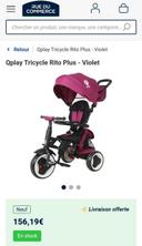 Vélo/tricycle évolutif bébé Qplay violet