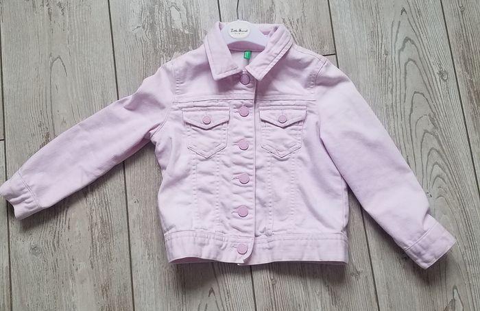 Veste en jean rose Benetton fille 3/4 ans tbe - photo numéro 6