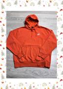 👕 Sweat à capuche Nike logo brodé Orange Taille S 👕