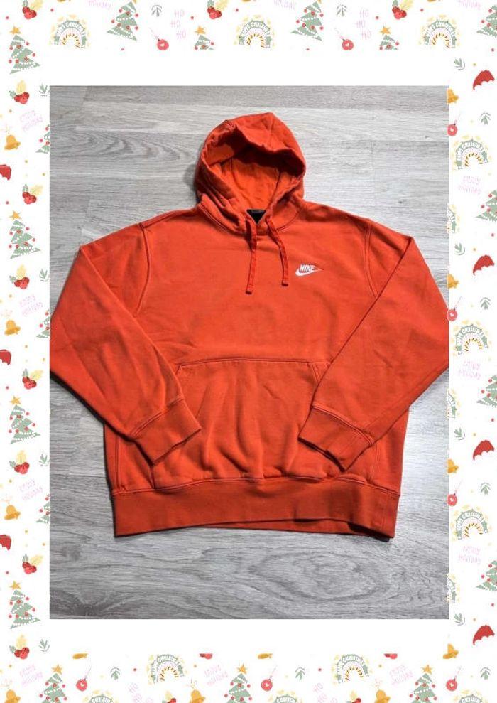 👕 Sweat à capuche Nike logo brodé Orange Taille S 👕 - photo numéro 1