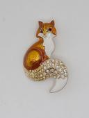 Broche ou pendentif renard orange bch1097t3