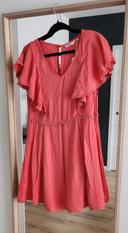 Robe 👗 manches Calypso courtes corail taille 40 Naf Naf Naf